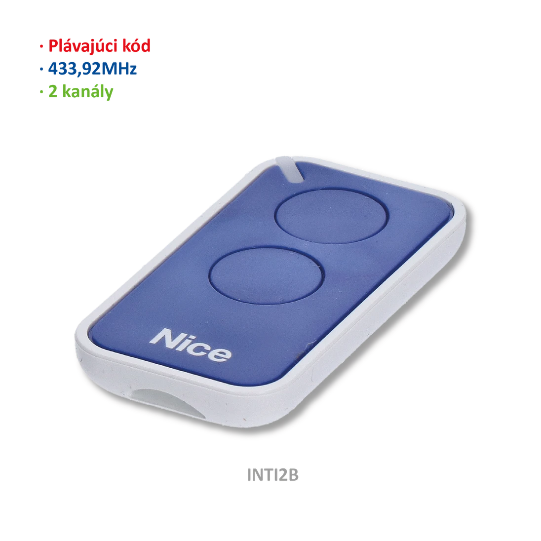 Vysílač ERA 2kanálový, 433MHz, plovoucí kód, modrý