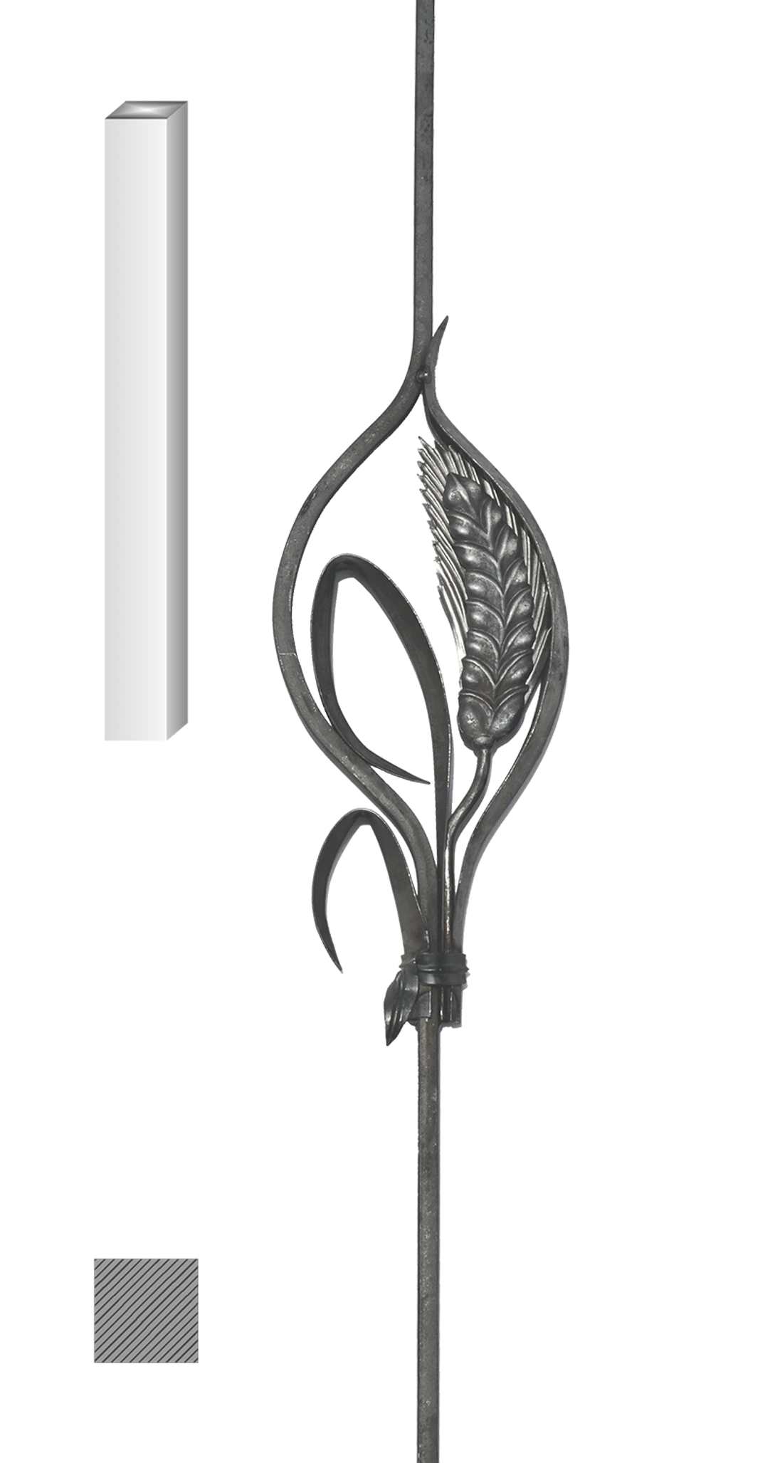 DOPREDAJ tyč 12 x 12 mm, 950 x 195 mm s obilným klasom