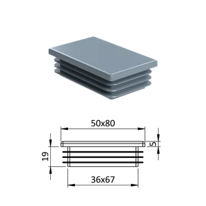 Krytka plastová 50 x 80 mm - slide 0