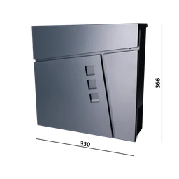 Poštová schránka, max. formát listu A4, RAL 7016