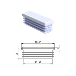 Krytka plastová 20 x 60 mm