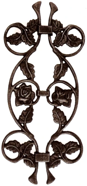 Ornament ruža 400 x 190 mm, na tyč 12 x 12 mm - slide 0