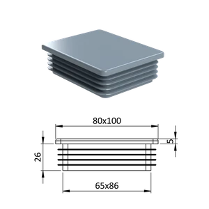 Krytka plastová 80 x 100 mm - slide 0