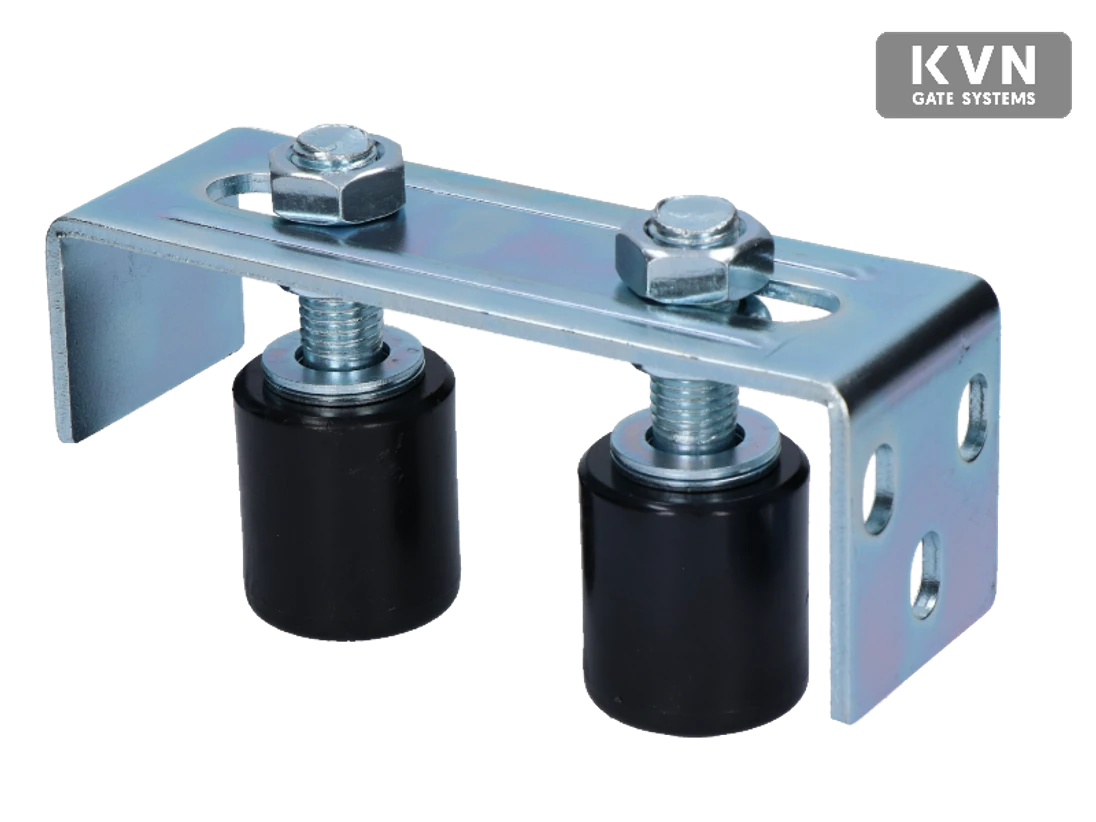 Horní vedení vrat 165x90x55mm, nastavitelná šířka 32,5-71,5mm, 2x nylon. vodící válečky 41x44mm