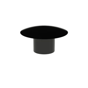 Vnútorná krytka guľatá ø 13 mm, otvor ø 6 mm, čierna, plast - slide 1