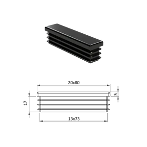 Krytka plastová 20 x 80 mm - slide 0