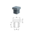 Krytka plastová 16 x 16 mm, šedá