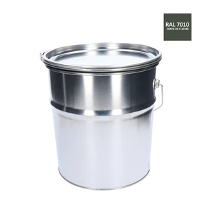 Barva antikorozní polomatná na zinek 10 kg - stanová šedá - slide 1