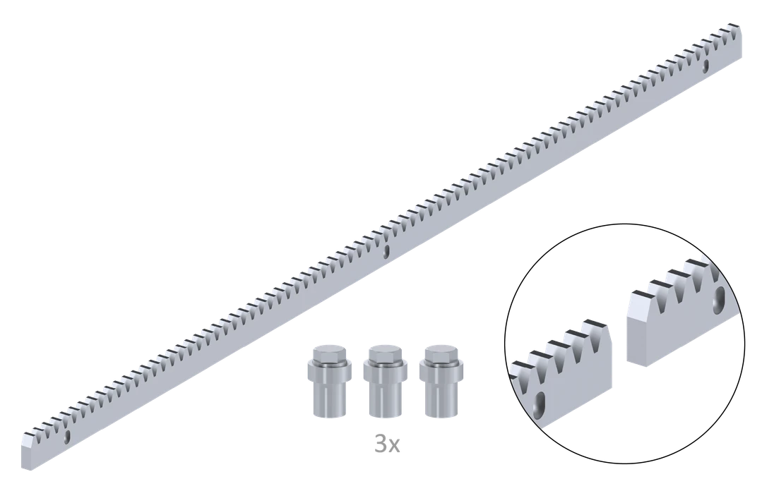 Hrebeň INOX 30 x 10 x 1000 mm, M4, max do 1900 kg