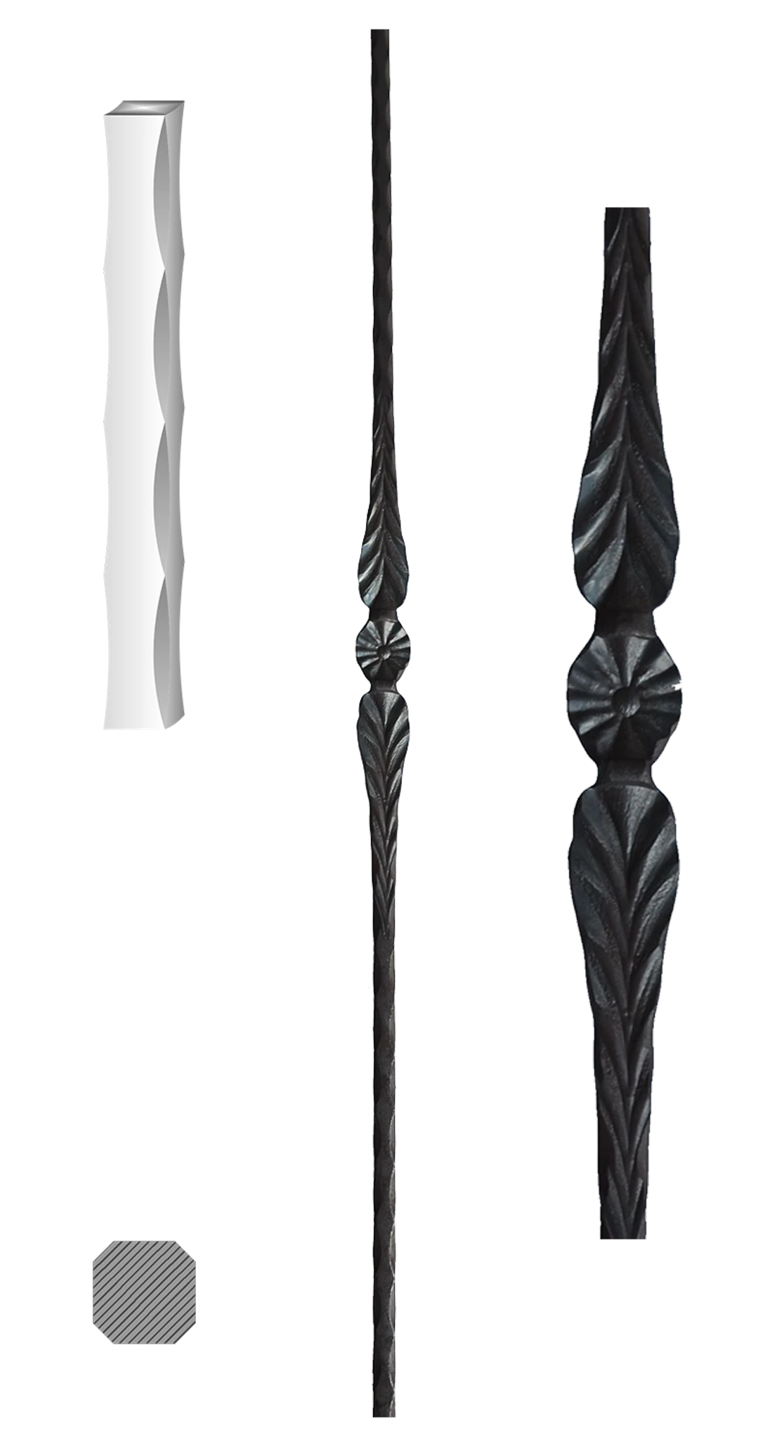 Tyč 12 x 12 x 900 mm, ozdobná