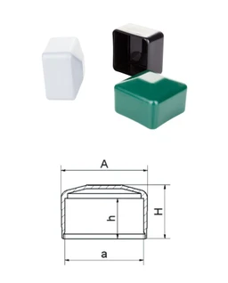 Štvorcové krytky na plotové stĺpky,  materiál polyetylén