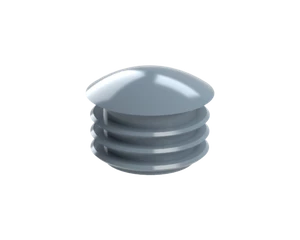 Vnútorná krytka guľatá ø 22 mm, plastová, sivá - slide 1