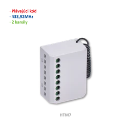 TM7000 riadiaca jednotka s prijímačom, 2-kanalová, 433 MHz