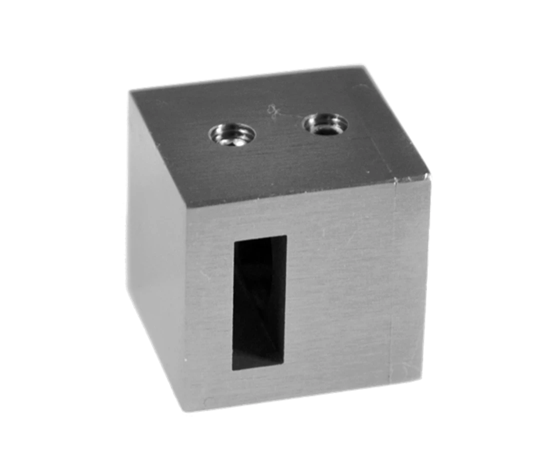 Držiak tyče 15 x 5 mm, plochý, brúsená nerez AISI 304