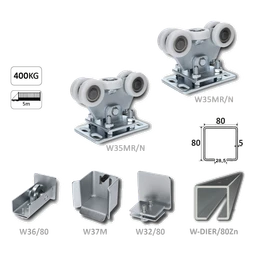 Samonos do 5 m/400 kg, profil s otvormi 80 × 80 × 5 mm, Zn