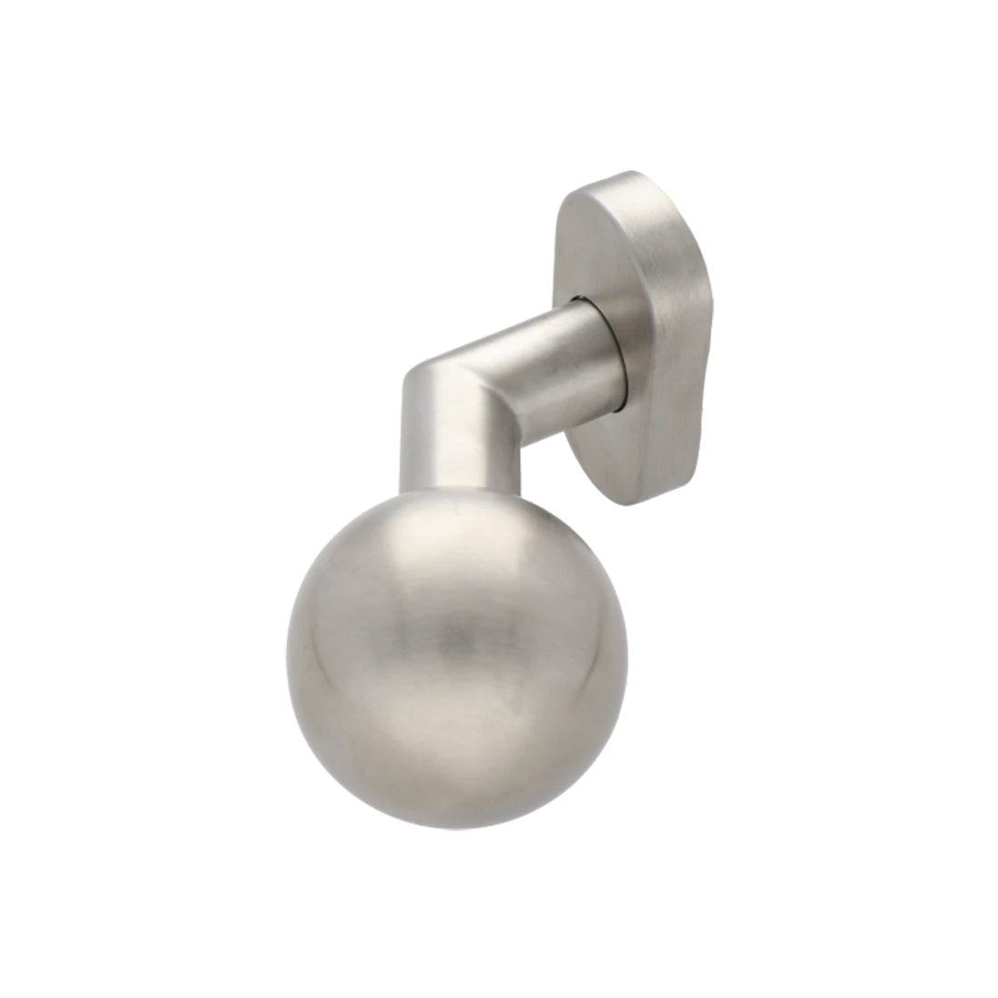 Guľa s oválnou rozetou, otočná, pravá, brúsená AISI 304