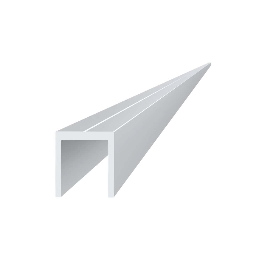 U profil 20,5 x 22 x 6000 mm, hliník, bez povrchovej úpravy