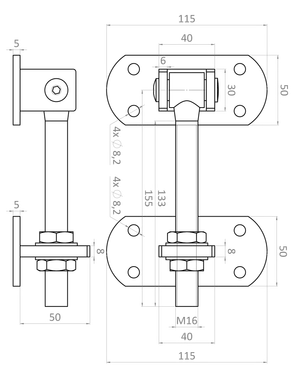 Nastavitelný pant M16 - slide 1