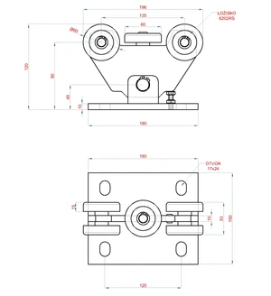 PICCOLO samonos do 200 kg/4,5 m, profil 67 x 67 x 3 mm - slide 1