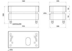 Univerzální nastavitelný podstavec pro pohony posuvných bran - slide 2