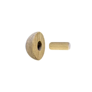 Drevené ukončenie madla ø 42 mm, dub bez náteru - slide 0