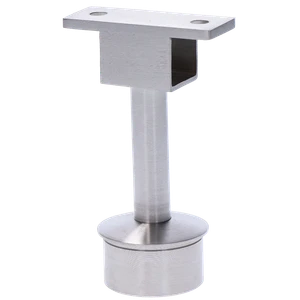 Držiak LED madla pevný, lepený spoj, brúsená nerez AISI 304 - slide 1