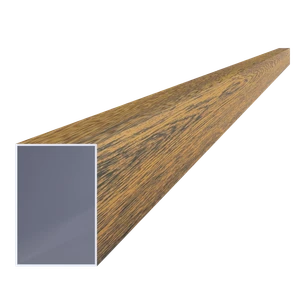 Hliníkový jekl 60 x 40 x 1 x 6000 mm, struktura OŘECH - slide 0
