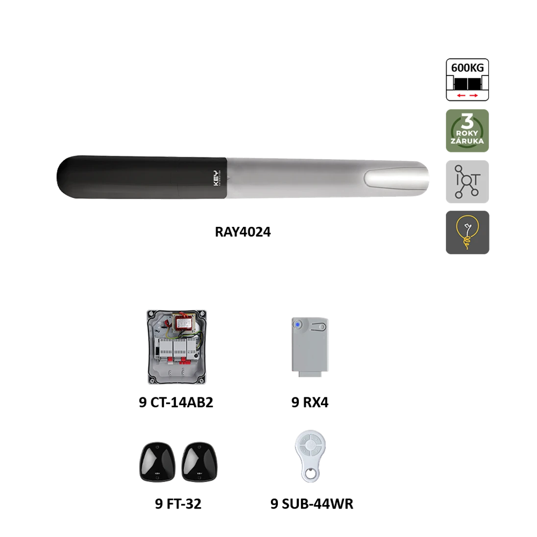 RAY42-KIT pre jednokrídlovú bránu do 4 m/krídlo