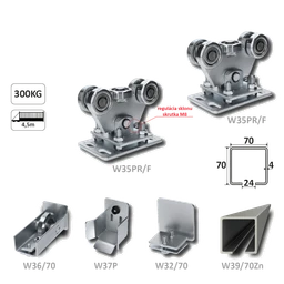 Samonos do 300 kg/4,5 m, profil 70 x 70 x 4 mm, Zn