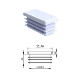 Krytka plastová 20 x 40 mm