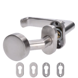 Klika (P) + koule oválná (pevná), broušená nerez AISI304 - slide 0