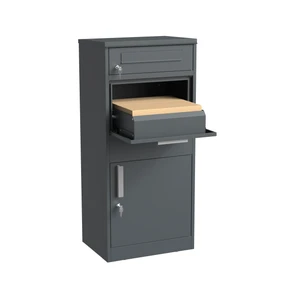 Kombinovaný box na balíky s poštovní schránkou. Antracit RAL7016 - slide 5