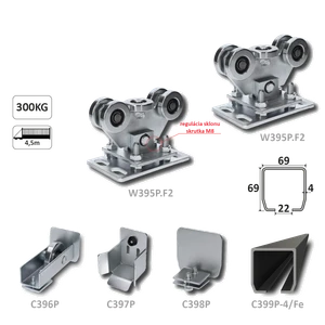 Samonos do 300 kg/4,5 m, profil 69 x 69 x 4 mm, Fe - slide 1