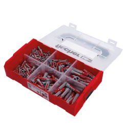 Set hmoždiniek, 210 ks univerzálnych hmoždiniek fischer