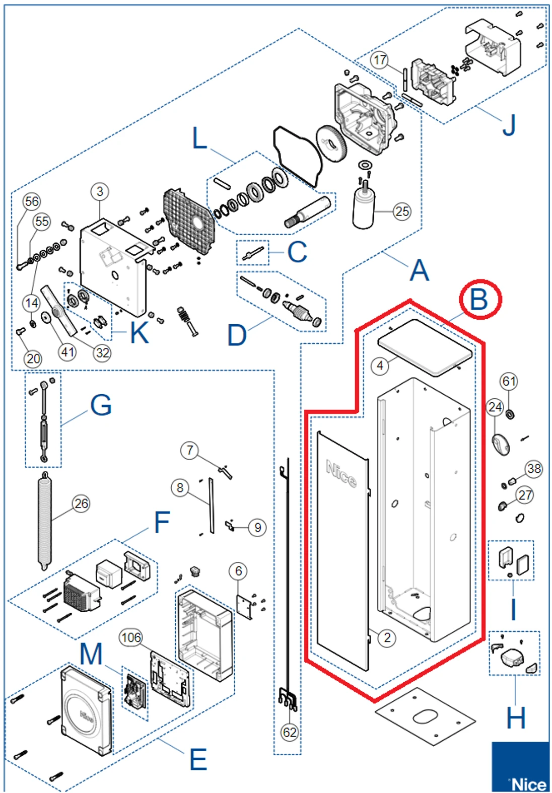 SPCAB02200 kit krytu pro závoru WIDEM