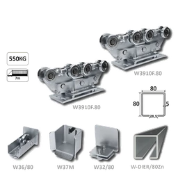 Samonos do 550 kg/7 m, děrovaný profil 80 x 80 x 5 mm, Zn