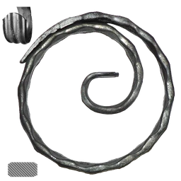 Kruh ø 100 mm, 12 x 6 mm, zdobený, široké rozkutie