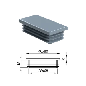 Krytka plastová 40 x 80 mm - slide 0