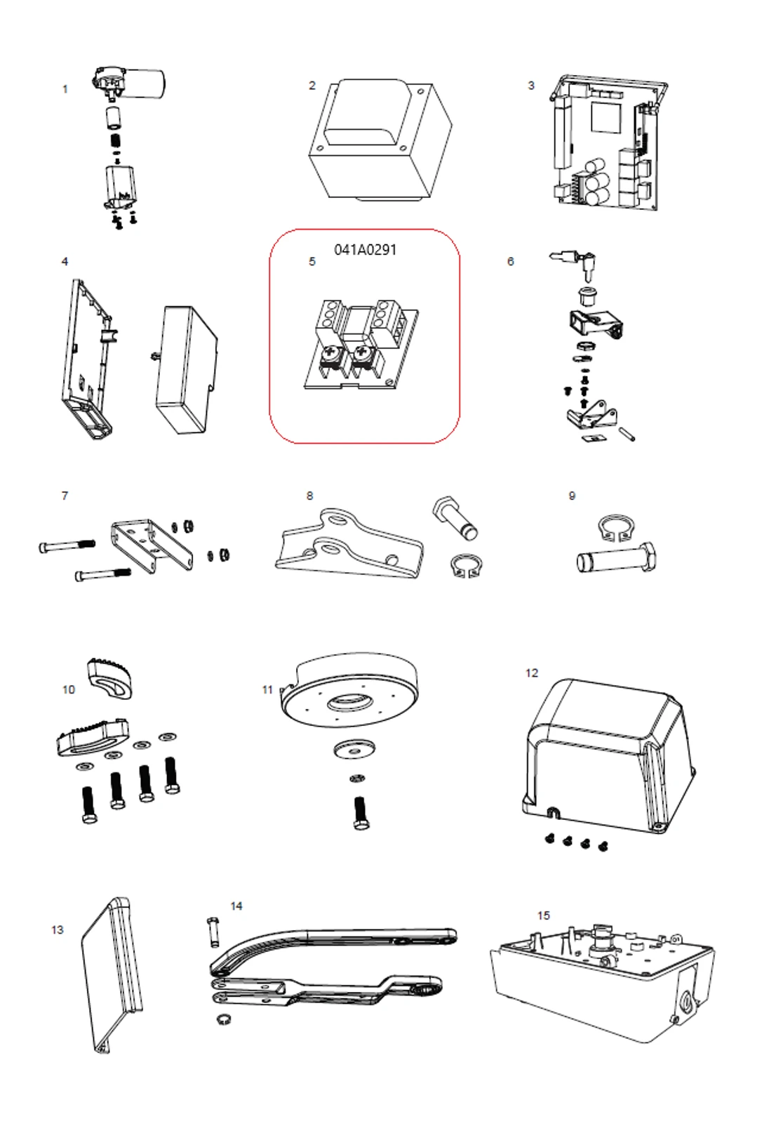 041A0291 svorkovnice s držákem a krytem