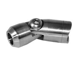 Držák tyče ø 12 mm nastavitelný s kloubem na trubku ø 42,4 mm (40x17,5x22 mm), broušená nerez K320 / AISI304