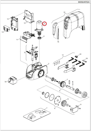 999MOTO016B00 motorček 24 V s náhonom pre SUN4024/4224 - slide 0