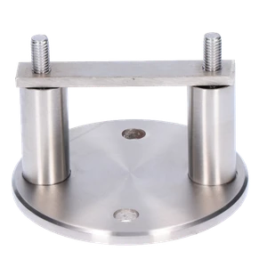 Úchyt na bočné kotvenie stĺpu na jokel, brúsená AISI 304 - slide 1