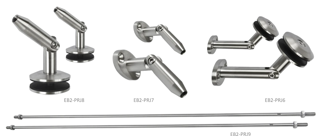 Set na sklenený prístrešok pre sklo 8 - 12,76 mm, AISI 316