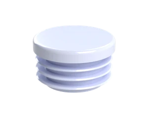 Vnútorná krytka guľatá ø 35 mm, plastová, biela - slide 1
