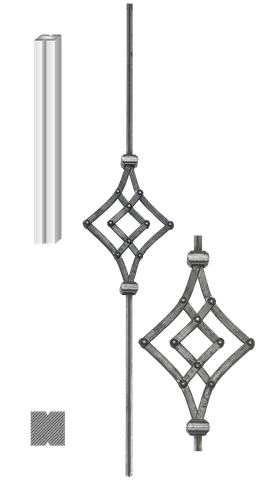 DOPREDAJ tyč 12 x 12 x 900 mm, ornament 280 x 180 mm