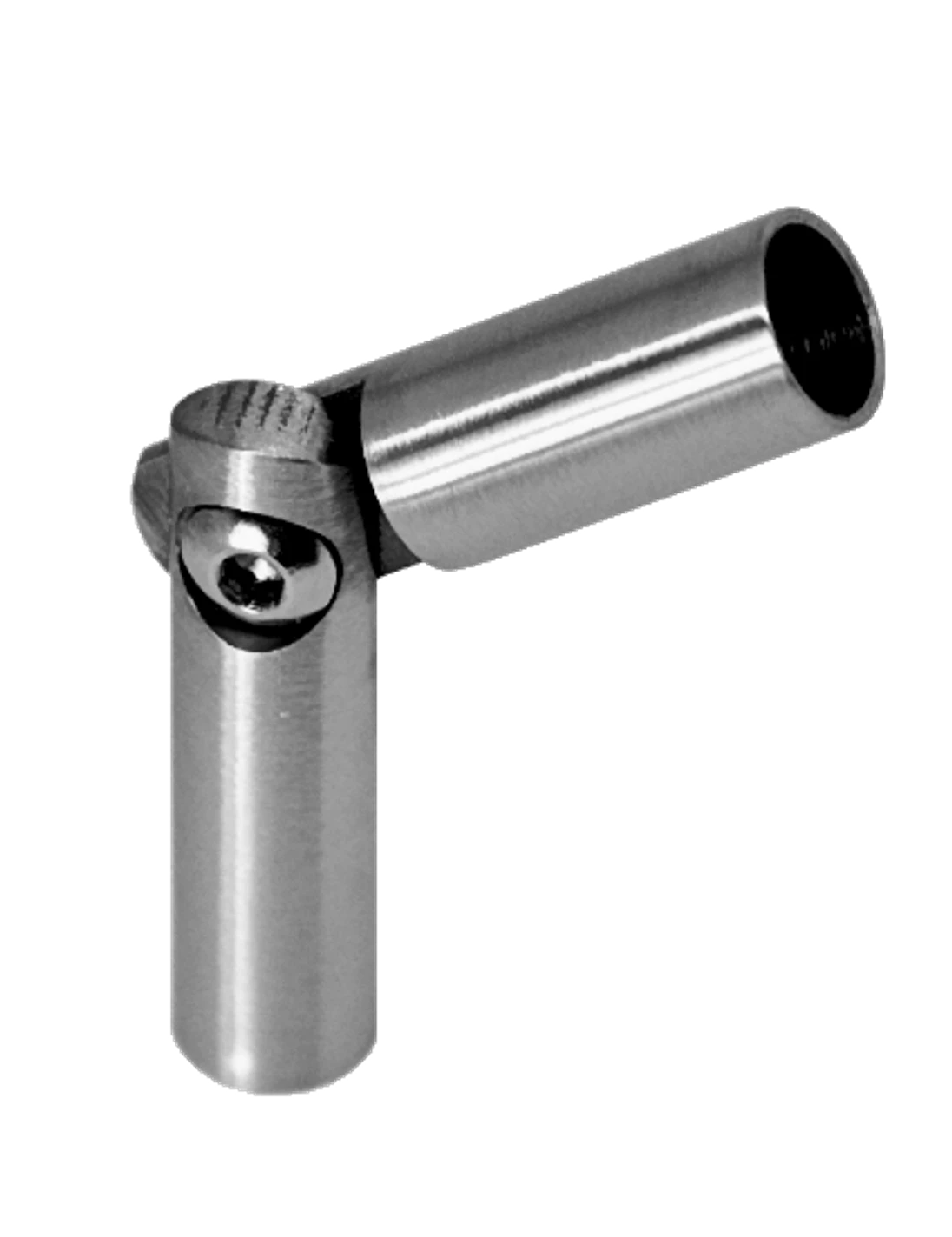 Spoj s kĺbom, ø 8 mm (0-100°), brúsená nerez AISI 304