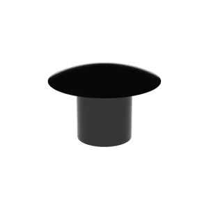 Vnútorná krytka guľatá ø 10 mm, otvor ø 5 mm, čierna, plast - slide 1