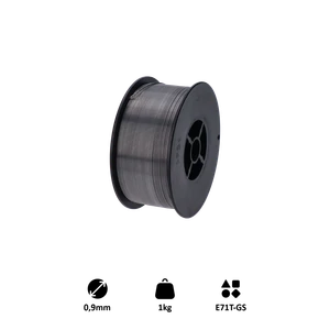 Drôt zvárací FLUX - 0,9 mm, 1 kg, MIG (Flux/FCAW) - slide 0