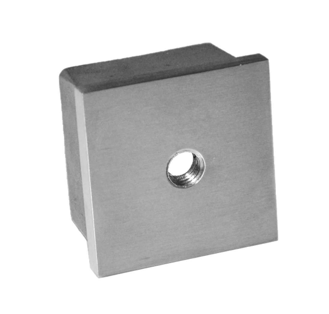 Ukončení na jekl 40 x 40 mm, závit M8, broušená AISI 304