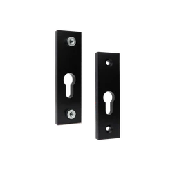 Hliníková rozeta, cylindrická vložka, brúsený čierny elox